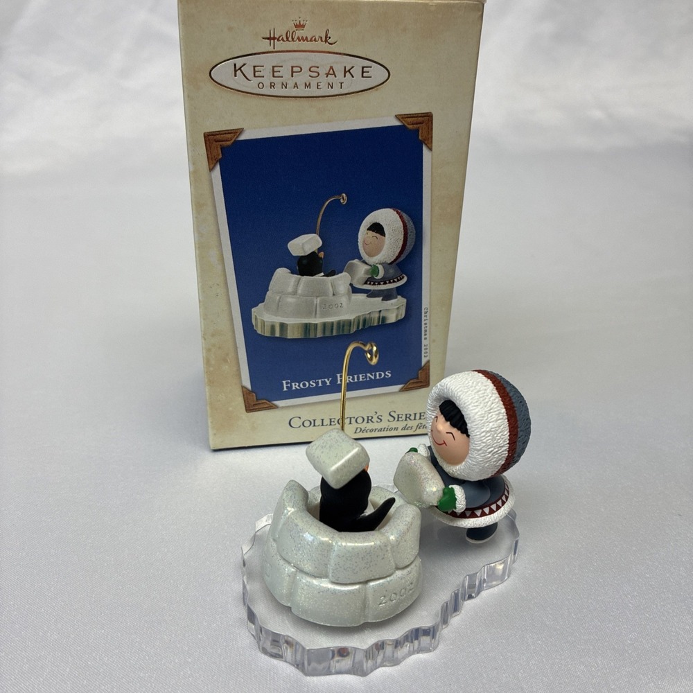 Hallmark Keepsake Frosty Friends 2002 Christmas Ornament QX8053 Penguin Eskimo